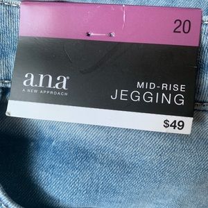 A.n.a brand side fray skinny jeans plus size